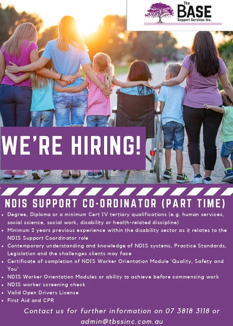 NDIS SUPPORT CO-ORDINATOR (PART TIME)